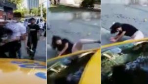 İBB, Taksim'de kadına şiddet uygulayan zabıtanın işine son verdi