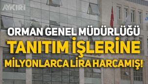 Orman Genel Müdürlüğü, tanıtım işlerine milyonlarca lira harcamış!