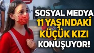 Sosyal medya 11 yaşındaki küçük kızı konuşuyor:
