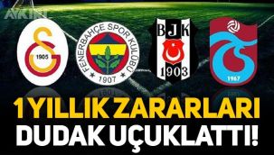 Süper Lig'in 4 büyükleri 1 yıllık zararlarıyla dudak uçuklattı: 1 milyar 252 milyon lira!