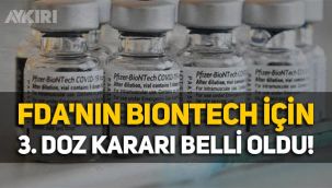 ABD FDA'dan Biontech için kritik 3.doz kararı!