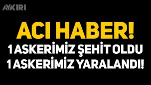Acı haber: Pençe-Şimşek bölgesinde 1 askerimiz şehit oldu, 1 askerimiz yaralandı!