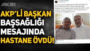AKP'li başkandan taziye mesajı: