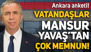 Ankara'da AKP'ye soğuk duş: CHP birinci parti oldu, halkın yüzde 63'ü Mansur Yavaş'tan memnun!