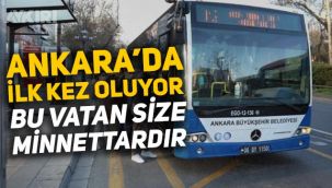 Ankara'daki belediye otobüslerinde 