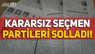 Anket: Kararsız seçmen partileri solladı! AKP'deki kararsız oranı yüzde 37