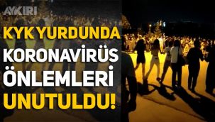 Antalya'da KYK yurdunda koronavirüs önlemleri unutuldu: Yüzlerce öğrenci halay çekip dans etti