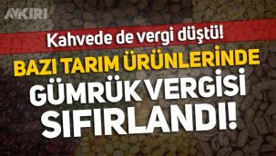 Bazı tarım ürünlerinde gümrük vergisi sıfırlandı!