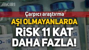 Çarpıcı araştırma: Koronavirüs aşısı olmayanlarda risk 11 kat daha fazla!