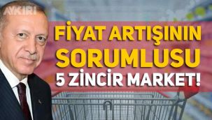 Erdoğan artan fiyatlarla ilgili 5 zincir marketi suçladı