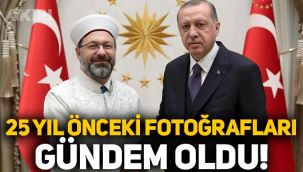 Erdoğan ve Ali Erbaş'ın 25 yıl önceki fotoğrafı gündem oldu!