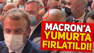 Fransa'da Macron'a yumurta fırlatıldı