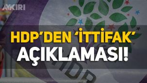 HDP'den ittifak açıklaması