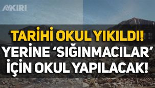 İzmir'de tarihi Necati Bey Ortaokulu yıkıldı, yerine 'sığınmacılar' için okul yapılacak!