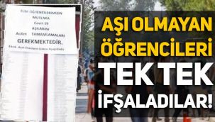 Konya Selçuk Üniversitesi'nde aşı olmayan öğrenciler ifşa edildi