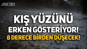 Meteoroloji uyardı: Kış yüzünü erken gösteriyor, sıcaklık 8 derece birden düşecek