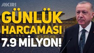Saray'ın günlük harcaması 7.9 milyon lira