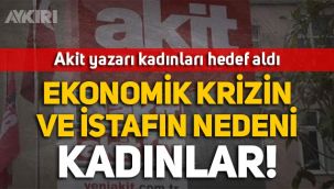 Akit yazarı Vehbi Kara: Ekonomik krizin ve israfın sebebi kadınların çalışması