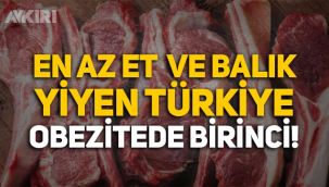 En az et ve balık yiyen Türkiye, obezitede birinci sırada