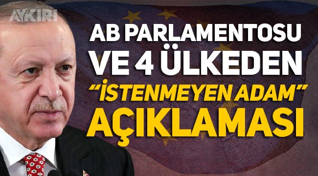 Erdoğan'ın "İstenmeyen adam (Persona Non Grata) sözlerinden sonra AB Parlamentosu ve 4 AB ülkesinden açıklama