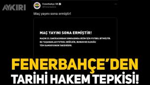 Fenerbahçe'den hakem protestosu: Trabzonspor maçının yayınını 23. dakikada kesti
