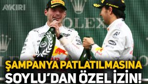Formula 1'de 'şampanya' patlatılmasına Süleyman Soylu özel izin vermiş!