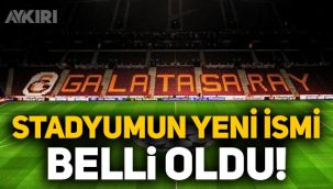 Galatasaray stadyumunun yeni adı ne oldu? Galatasaray'ın yeni sponsoru belli oldu!