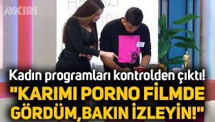 Karısını porno filmde gören adam canlı yayını karıştırdı!