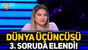 Kim Milyoner Olmak İster yarışmasında dünya üçüncüsü Duygu Dilbaz, filika sorusunda elendi!