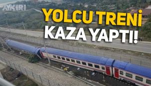 Kocaeli Gebze'de yolcu treni kaza yaptı!