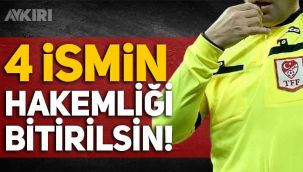 Kulüpler Birliği'nden TFF ve MHK'ya rest: 4 ismin hakemliği bitirilsin!