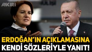 Meral Akşener, Erdoğan'a kendi sözleriyle yanıt verdi