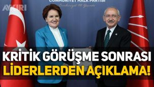 Meral Akşener ve Kemal Kılıçdaroğlu'ndan ortak açıklama!