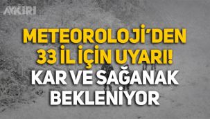 Meteoroloji'den 33 il için yağış uyarısı: Kar ve sağanak bekleniyor