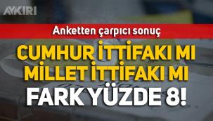 Metropoll anketi: Millet İttifakı mı, Cumhur İttifakı mı? Aradaki fark 8 puan!