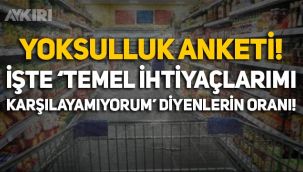 Metropoll'den 'yoksulluk' anketi: 'Temel ihtiyaçlarımı karşılayamıyorum' diyenlerin oranı