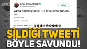 Orhan Osmanoğlu, sildiği