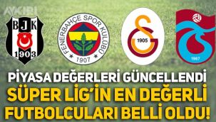 Süper Lig'in en değerli futbolcuları kim? Piyasa değeri en yüksek futbolcular belli oldu!