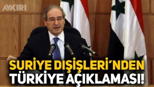 Suriye Dışişleri'nden Türkiye açıklaması