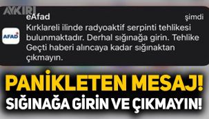 AFAD'dan panikleten nükleer mesajı: