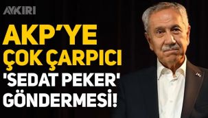 Bülent Arınç'tan AKP'ye dikkat çeken 'Sedat Peker' göndermesi