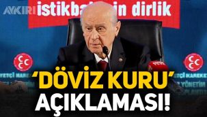 Devlet Bahçeli'den 'döviz kuru' açıklaması: