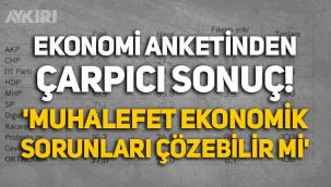 Ekonomi anketinden çarpıcı sonuç: Muhalefet halkın ekonomik sorunlarını çözebilir mi?