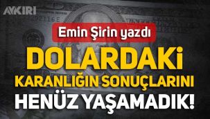 Emin Şirin yazdı: Dolardaki karanlığın sonuçlarını henüz yaşamadık