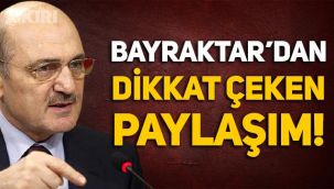 Erdoğan Bayraktar'ın Twitter paylaşımı sosyal medyada gündem oldu