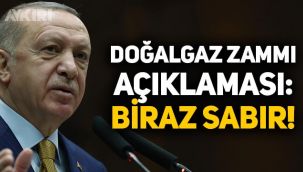 Erdoğan doğalgaz zammı için konuştu: Biraz sabır