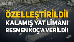 Erdoğan imzaladı: Kalamış Yat Limanı resmen Koç’a verildi!