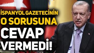 Erdoğan, İspanyol gazetecinin o sorusuna cevap vermedi