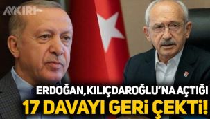 Erdoğan, Kemal Kılıçdaroğlu'na açtığı 4.4 milyon TL'lik 17 davayı geri çekti