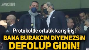 Galatasaray Fenerbahçe derbisinde protokol karışmış: 